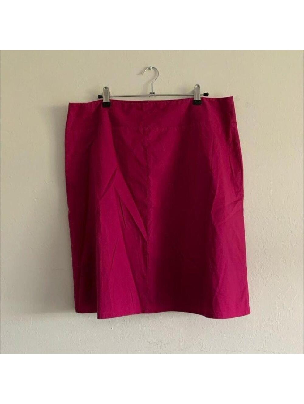 Fieldgear Magenta Pink Floral Embroidered Sequin Skirt Womens Plus Size 16